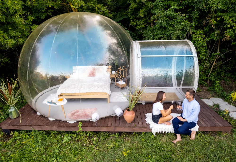 inflated bubble tent